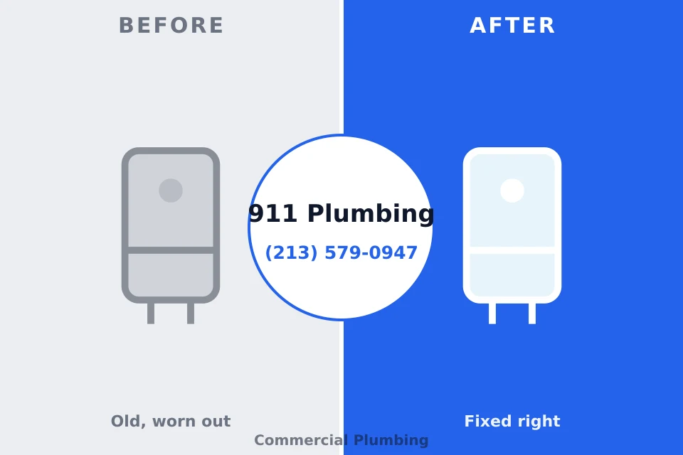 Before and after: plumbing company Island Walk, FL